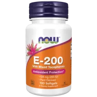 Витамин E-200 от NOW 100 softgels