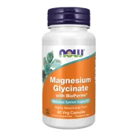 Магний глиценат с Биоперином Magnesium Glycinate от Now 60 кап