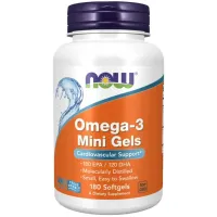 Омега-3 Omega-3 Fish Oil от Now Foods 180 мини-капсулы